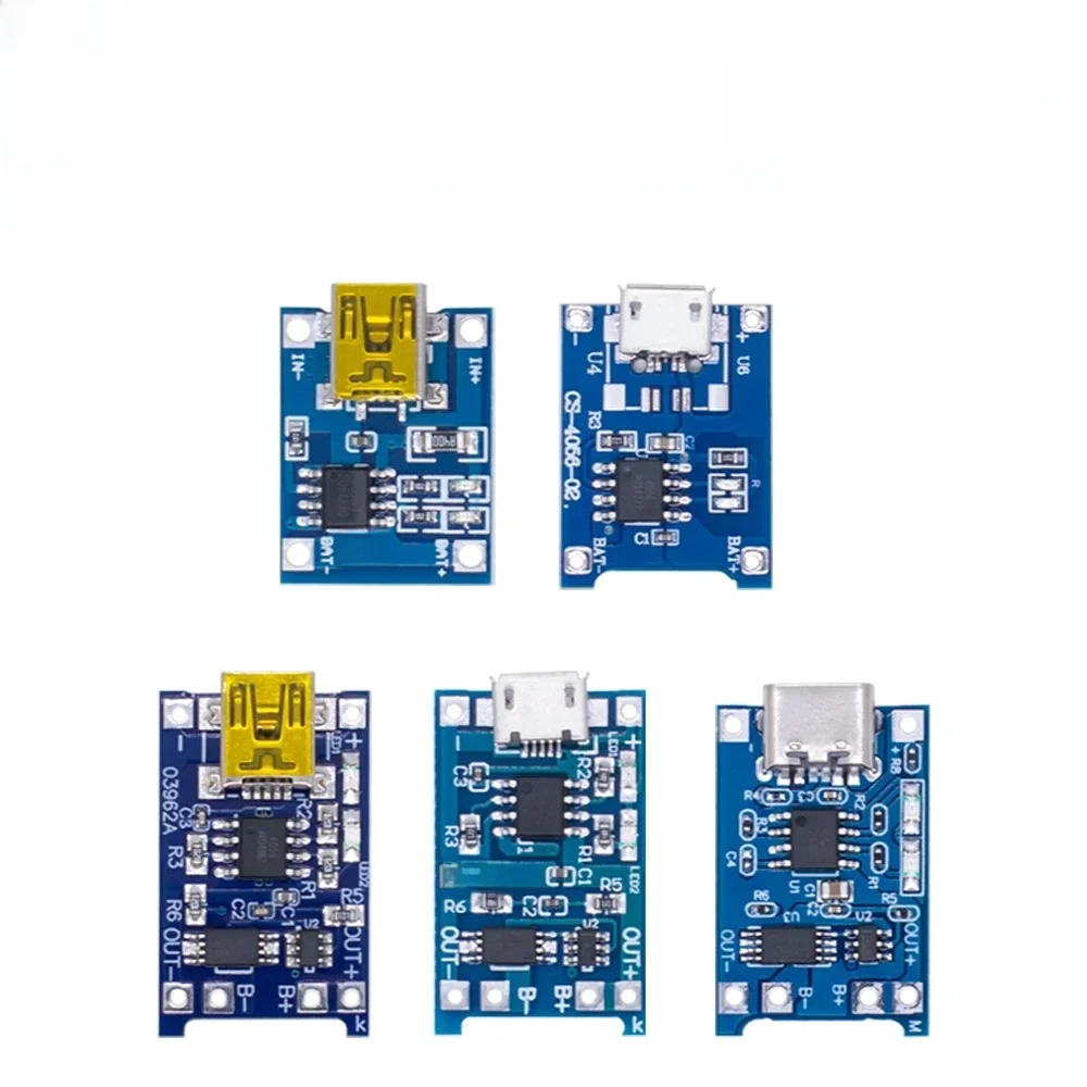5 sztuk 5V 1A Micro/type-c/Mini 18650 TP4056 moduł ładowarki baterii litowej płytka ładująca z ochroną podwójne funkcje Li-ion — zdjęcie 2