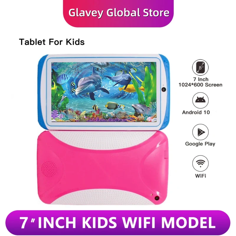 Allwinner A133 7" Android 10 Tablet For Kids Quad Core CPU 1GB RAM 16GB ROM TM-A53@1.6GHz WIFI Dual Camera E98