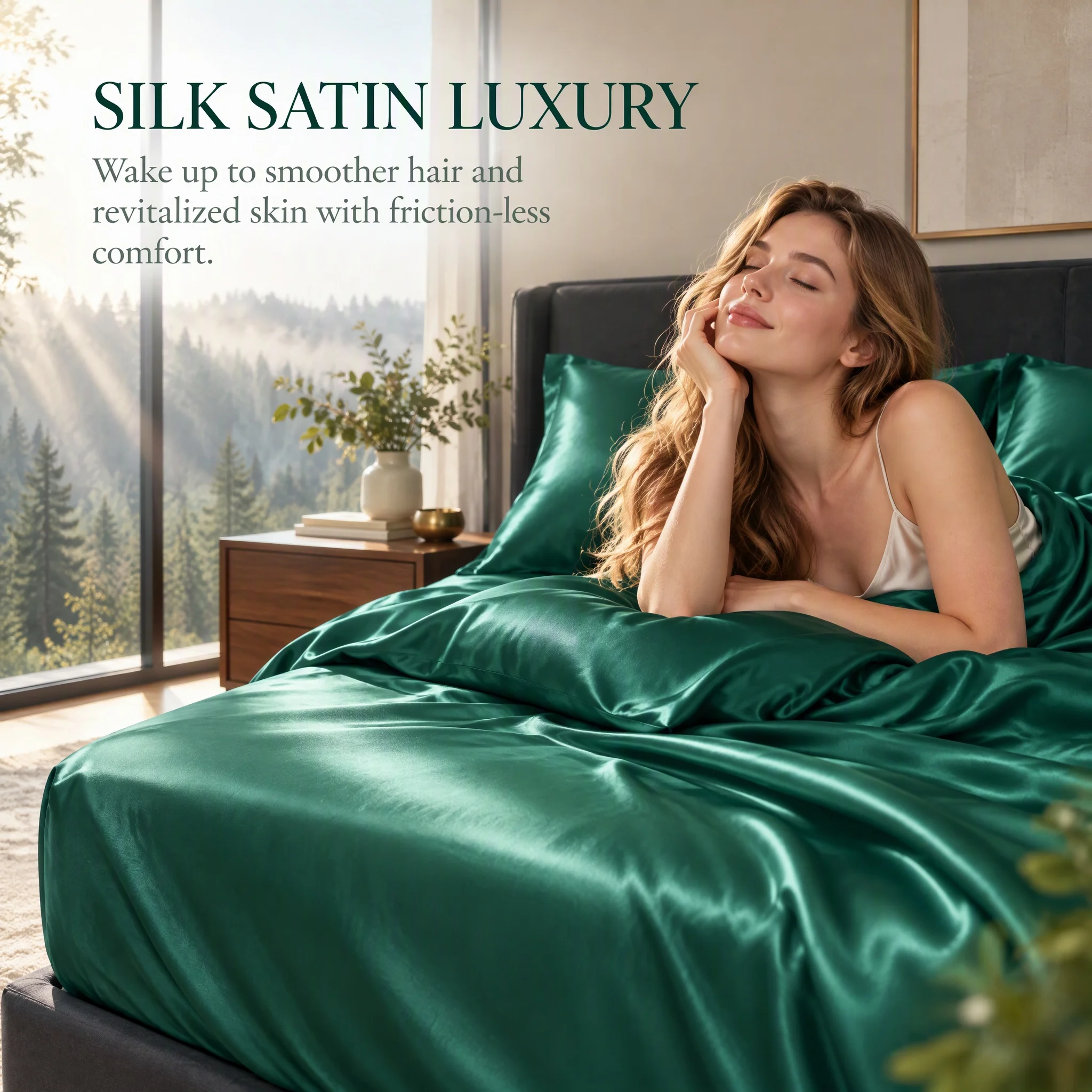 Solo Mattress Cover, Graceful Radiant Surface, Adds Luxurious Ambiance, Private Rest Space Upgrade Decor, Stable Hold, Twin Full Queen King Sizes