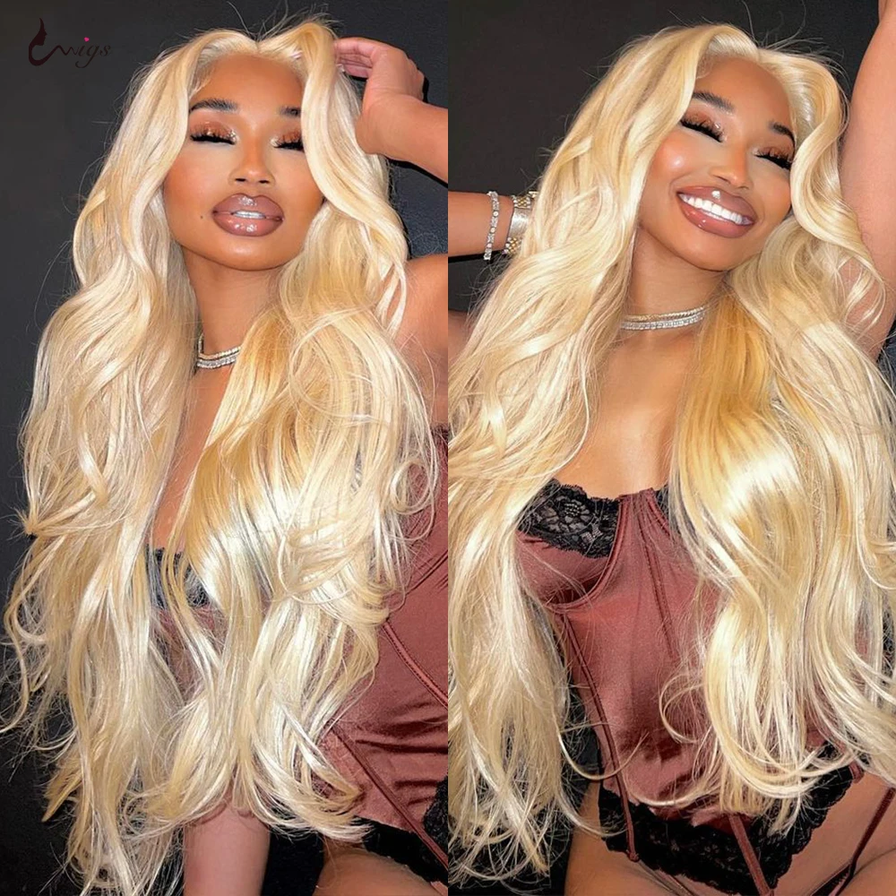 

Buy Get One Free 2 Wigs Blonde Body Wave Lace Front Wig Transparent Lace Human Hair 613 Pre Plucked Frontal Wigs Clearance Wig