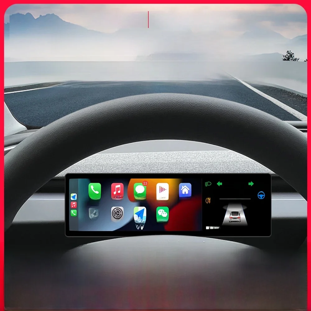 8,8 inch Nieuw dashboardscherm voor Tesla Model 3 Y Nieuwe 3Y Juniper Ondersteuning Draadloze Carplay & Android Auto Optionele camera - afbeelding 2