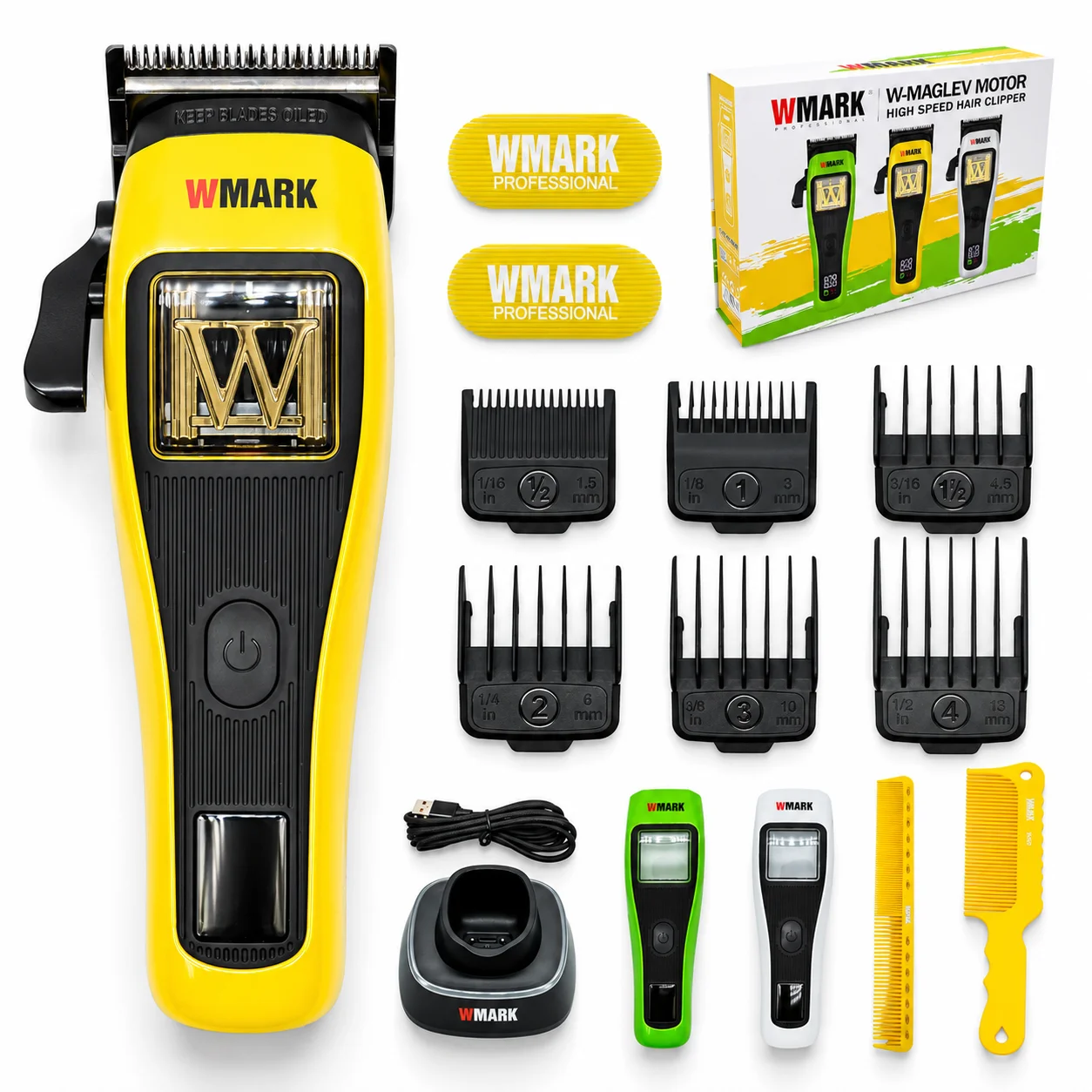 Professional Hair Clipper WMARK NG-X1 Plus 10000RPM Vector Motor DLC Fade Blade 3000mAh Cordless Barber Clippers USB-C Charging