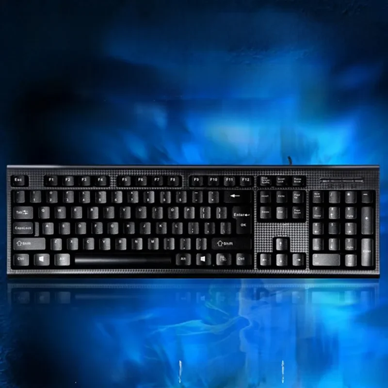 Q9 Único Teclado USB Boca Quadrada Business Office Home PS2 Buraco Redondo Com Fio Computador