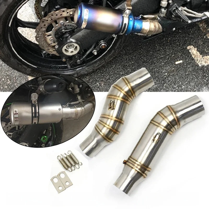 Slip On dla KAWASAKI Z1000 Z1000SX 2010-2020 motocykl wydechowy tłumik zmodyfikowane połączenie środkowa rura 51mm Escape Moto — 2