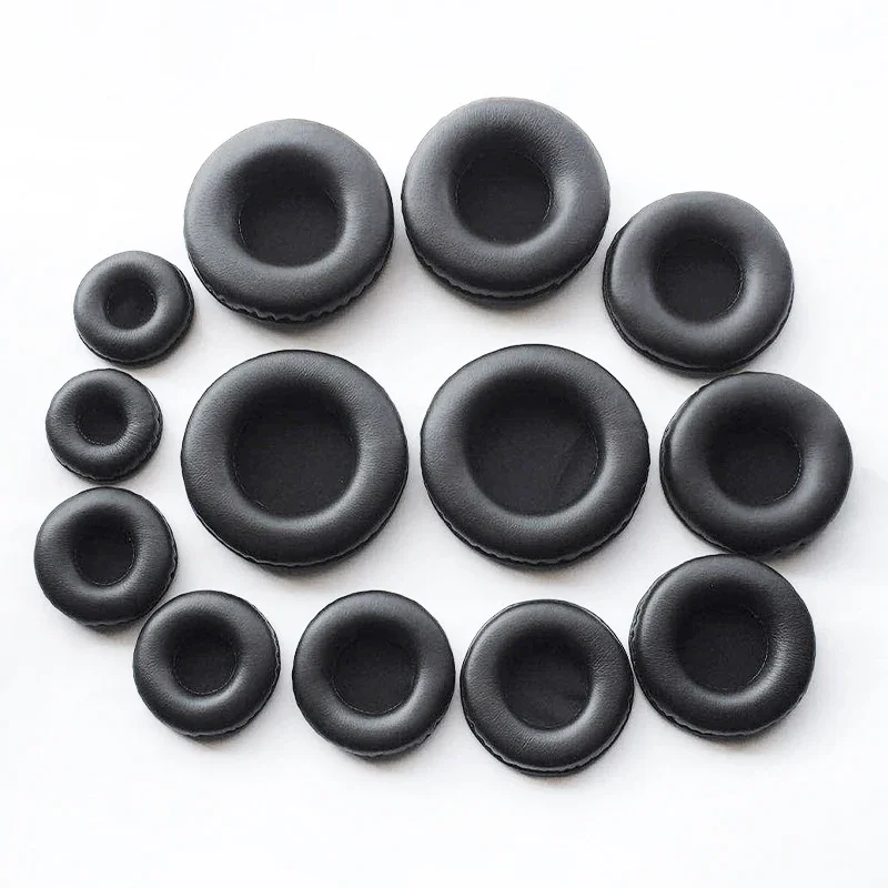 Ohrpolster für Kopfhörer, Schwamm, Leder, Schaumstoffkissen, 40 mm, 50 mm, 55 mm, 60 mm, 65 mm, 70 mm, 75 mm, 80 mm, 85 mm, 90, 95 100, 105 mm, 110 mm