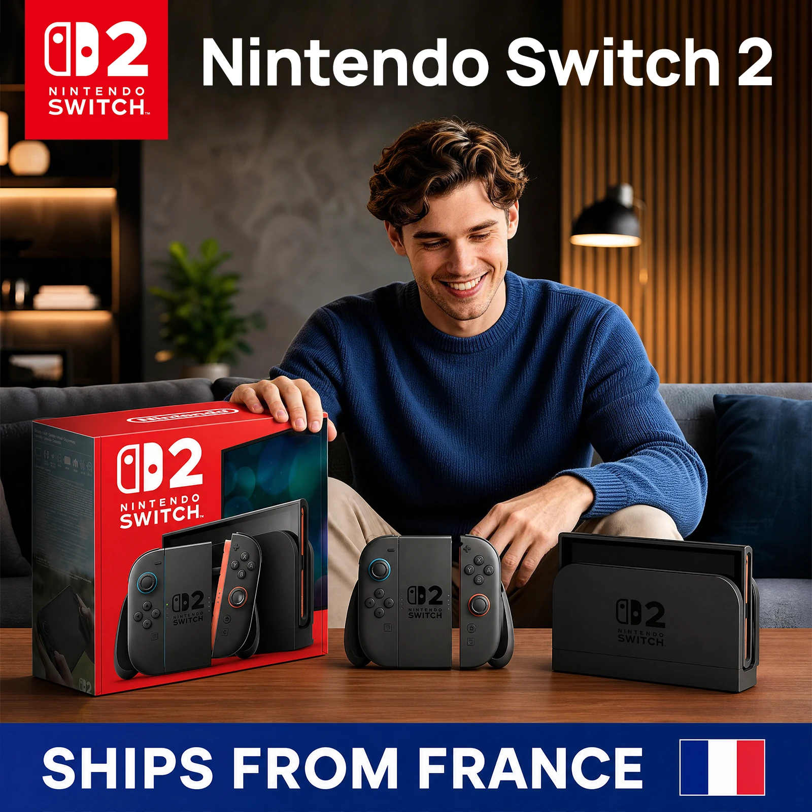 Nintendo Switch 2 Édition Standard : écran 7,9 pouces 1080p, 256 Go de stockage, HDR, 120fps, Joy-Con 2 améliorés, station d'accueil 4K, rétrocompatib
