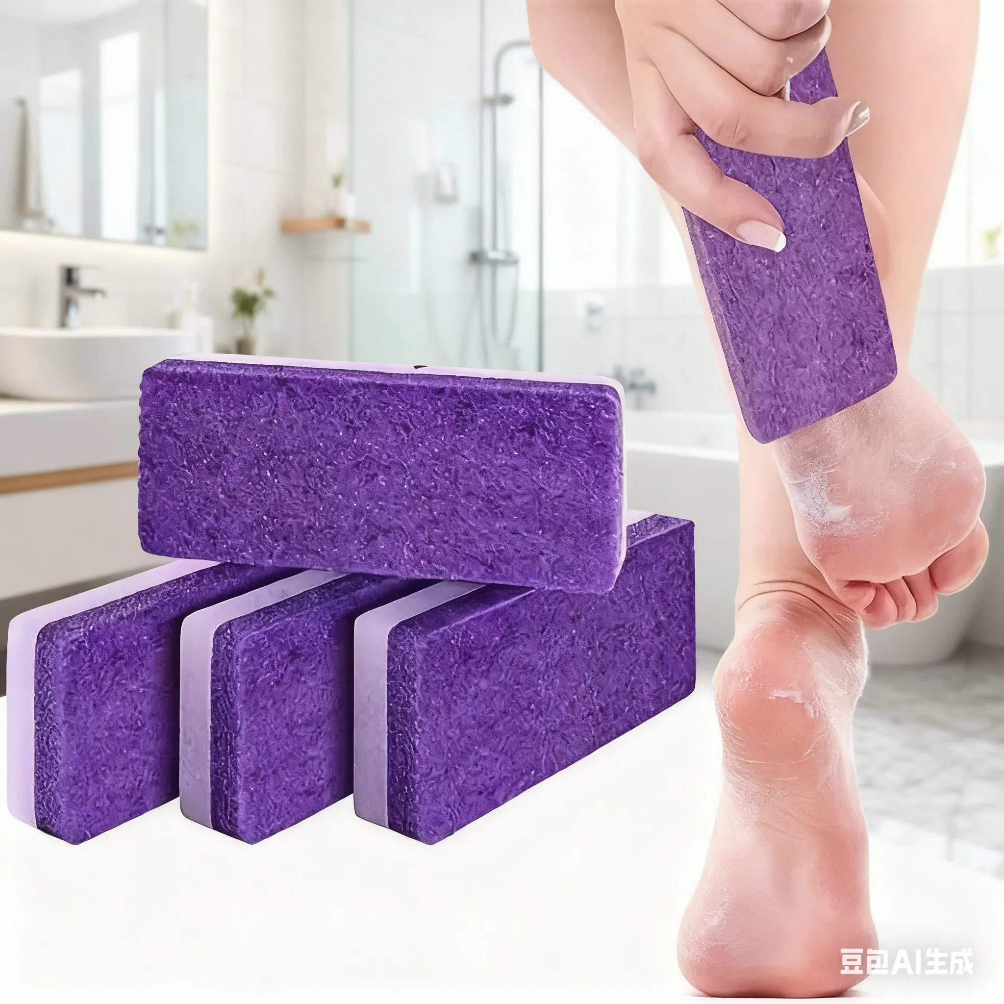 2/5PCS Pumice Stone Foot File - Callus And Dead Skin Remover Heel Scrubber for Smooth Feet Pedicure Exfoliator Tool