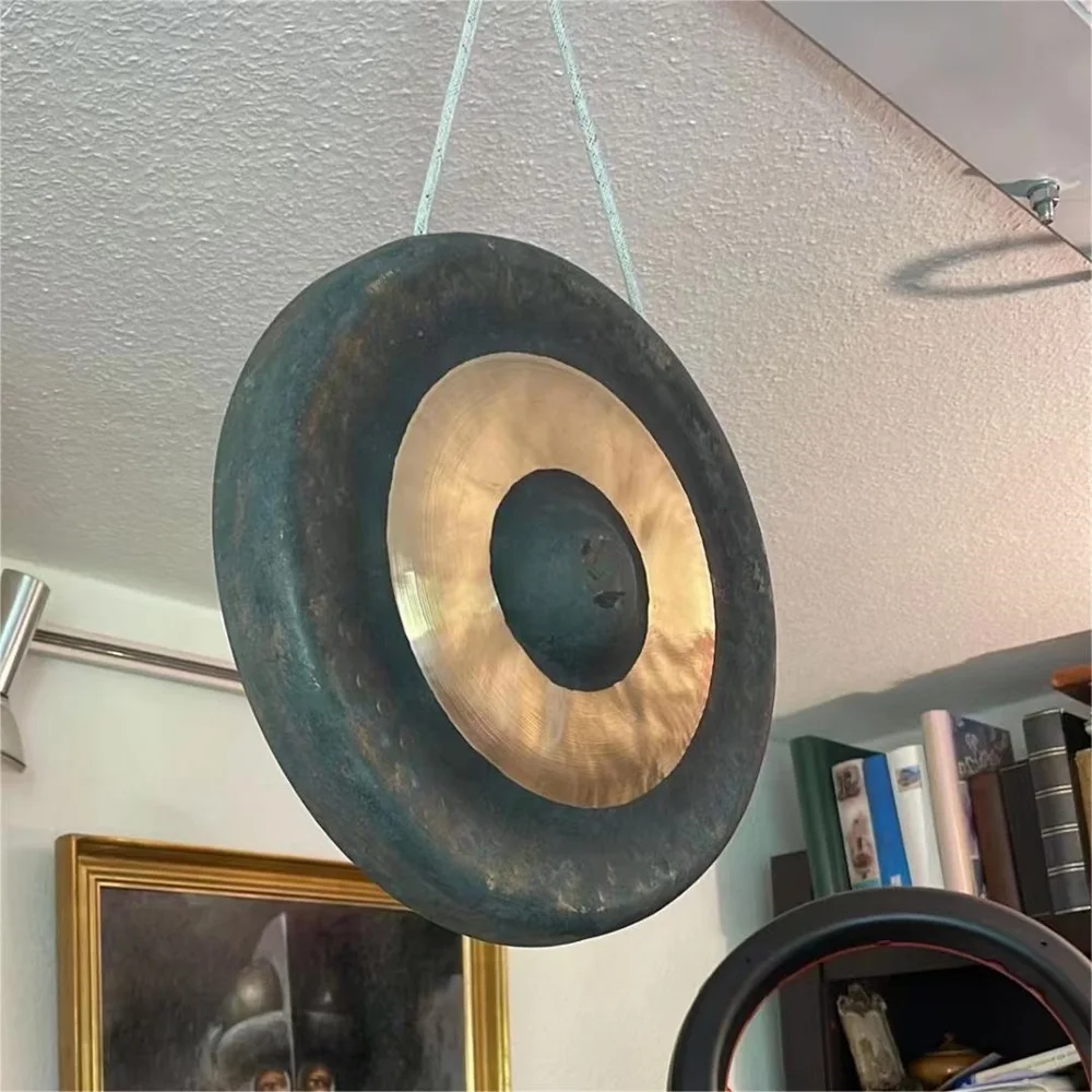 

Arborea Desktop Gong 6-12 inch Bossed Gong with C Steel Stand Nipple Gong Bronze for Sound Healing and Meditation