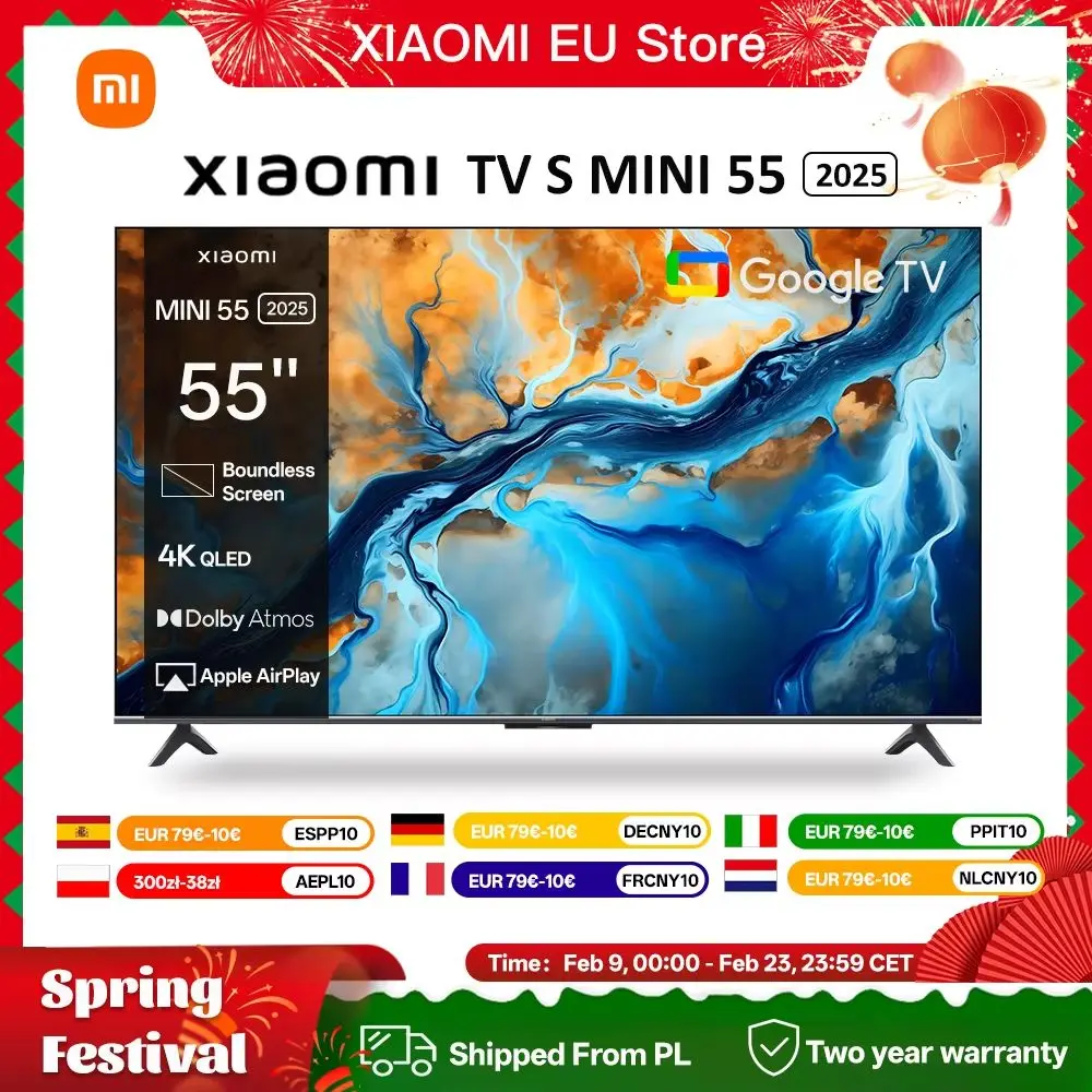 XIAOMI S MINI 55 144 Hz QD-Mini LED Dolby Vision ® IQ, Dolby Atmos ® Google TV