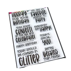 2022 New Happy Sentiments Transparent Clear Silicone Stamp/Seal for DIY Scrapbooking/photo album Decorative clear stamp