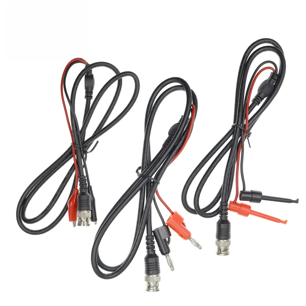 Kabel testowy Q9 z wtykiem BNC męskim na wtyk bananowy 4mm z możliwością łączenia w stos, z krokodylkami, sondą, 50 omów, RF, koncentryczny, Tangerrf — zdjęcie 2