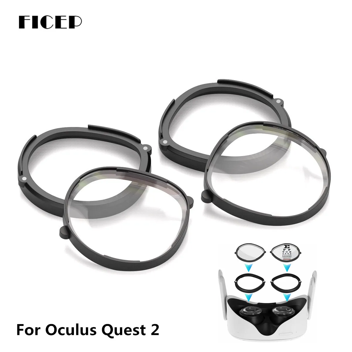For Oculus Quest 2 Prescription Lenses Anti Blue Myopia Lens Quick Disassemble Magnetic Frame Glasse For Meta Quest2 Accessories