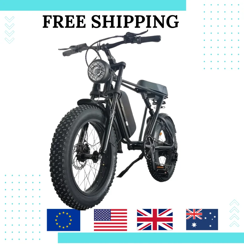 

Electric Bicycle 48V 20AH 1000W Electric Bike 20 Inch Fat Tire Max Speed 55km/H Off-Road Motorcycle Full suspension E-bike