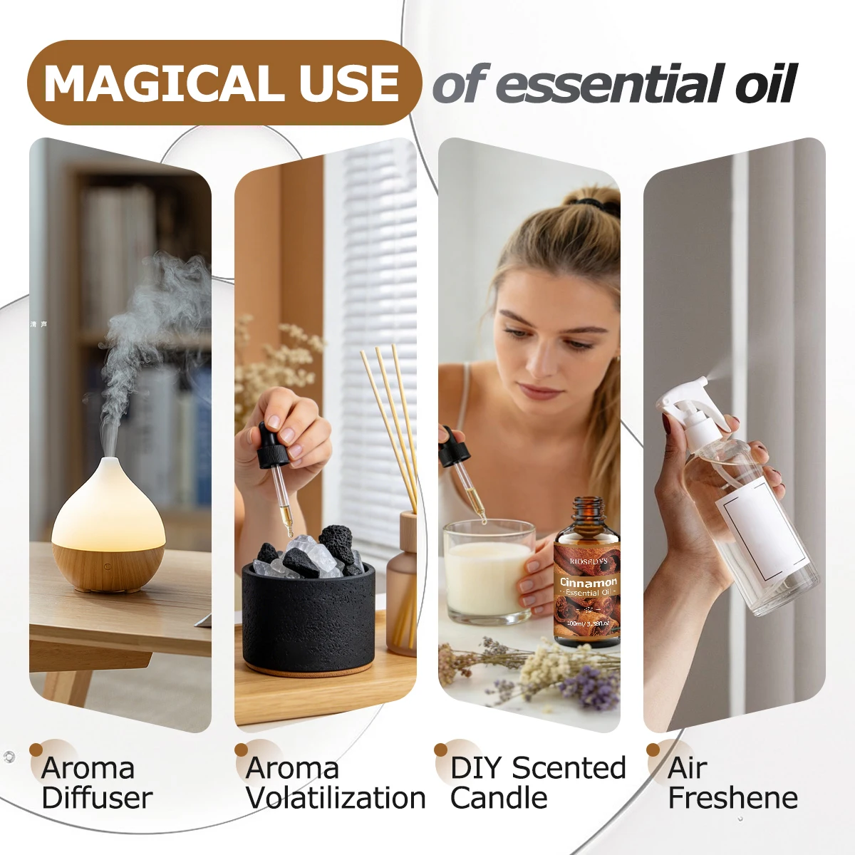 Zimt-Ätherisches Öl, warmes, würziges Duftöl für Diffusoren, DIY-Duftbasteleien und Aromatherapie, süßes und intensives Aroma – Detail 7