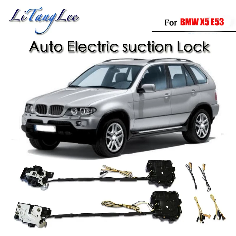 For BMW X5 E53 1999~2006 Car Soft Close Door Latch Pass Lock Actuator Auto Electric Absorption Suction Silence Closer