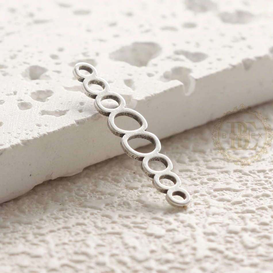 DIY Supply-2 Pieces Laser Cut Solid Brass Finding - Multiple Rings 26.3x5.2mm (4902C-8)