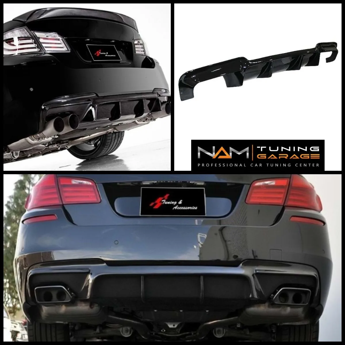 Car Rear Bumper Lip Diffuser Spoiler Rear Side Splitters Flaps For BMW F10 Vorsteiner Style Spoiler Deflector Durable Protector