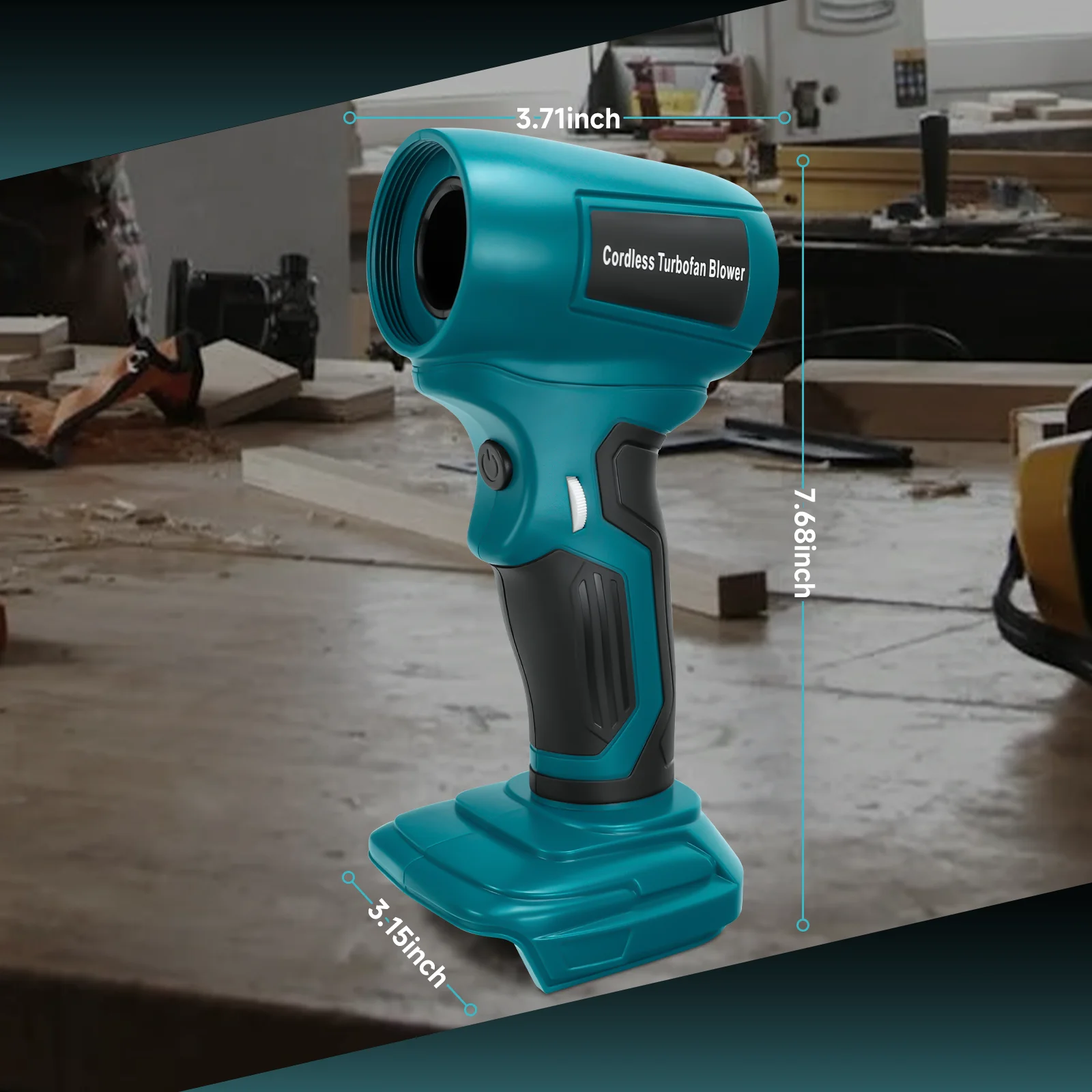 مروحة توربو لمنفاخ الهواء اللاسلكي 130000 منفاخ جاف صغير بدون فرش RPM لتغيير السرعة بدون خطوات لبطارية ماكيتا 18 فولت (بدون بطارية)