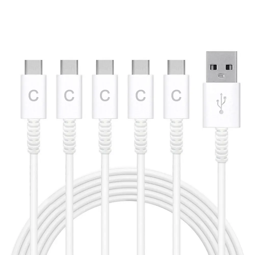 USB A To C type mobile phone fast charging cable 3M 5 pieces 1 set