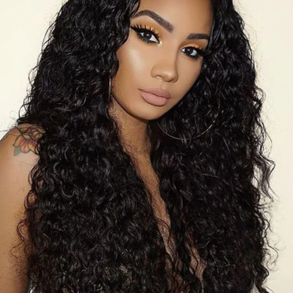 13x6 hd Lace Human Hair Deep Wave Wig 13x4 Water Wave Wig for Women Choice 200 Density Glueless Curly Wigs Human Hair cheap sale