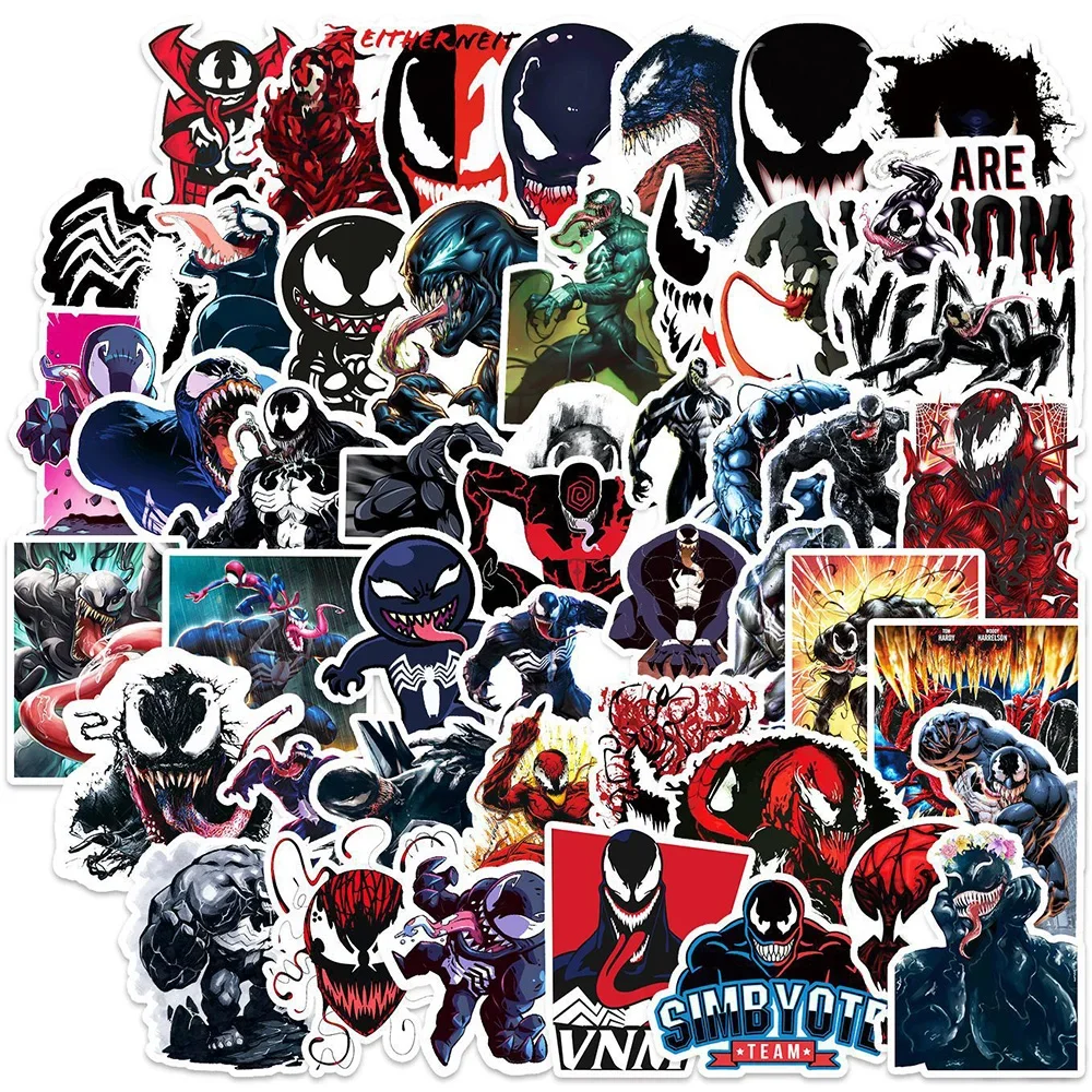 AliExpress UK MINISO 10/30/50PCS Anime Disney Movie Venom Cartoon Stickers DIY Phone Car Bike Bottle Skateboard PVC
