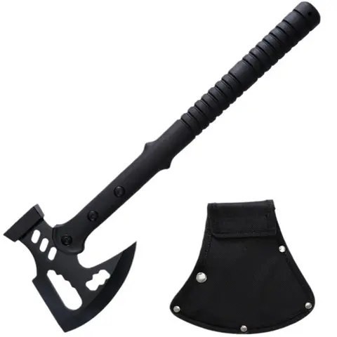 Camping Axe (Includes Sheath) | One-Piece Stainless Steel Survival Axe | Camping & Surviva(17.3l Axe | Outdoor Axe & Hatchet Combo(17.3IN)