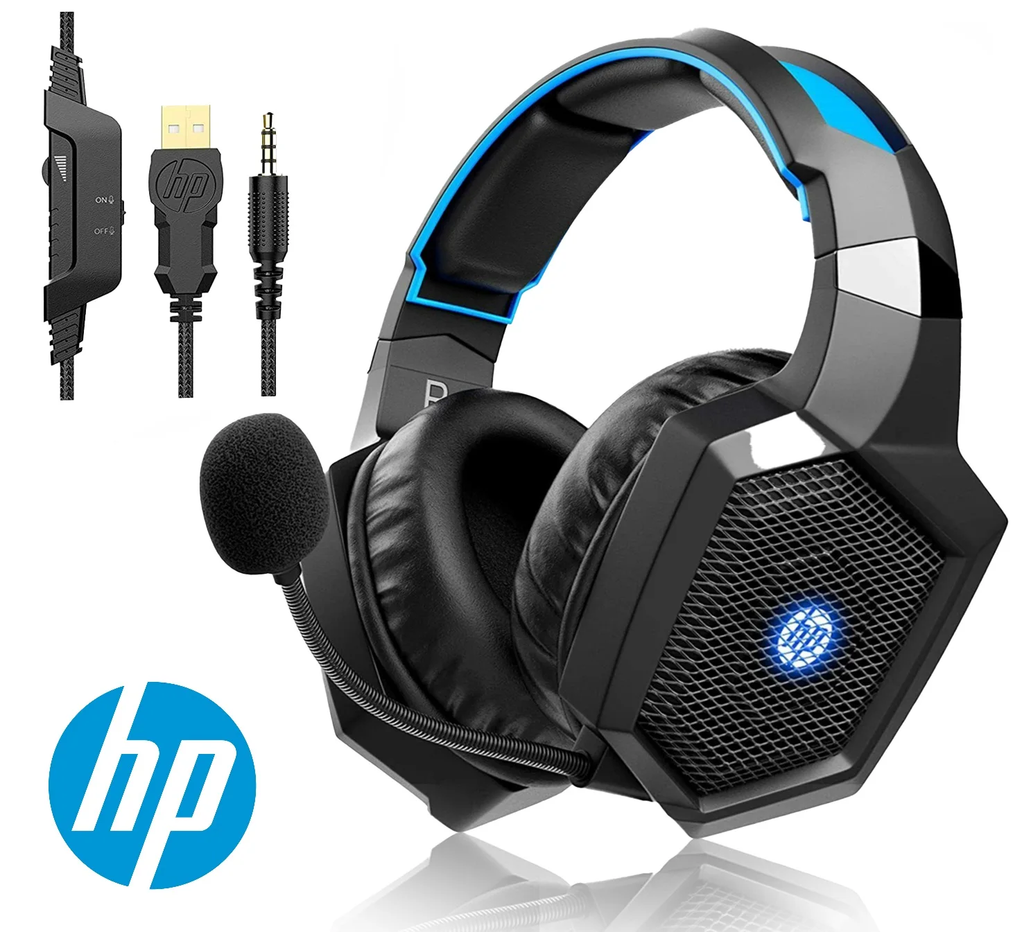 Original HP H320 GS 7.1 Gaming Headphones with Led Light Black