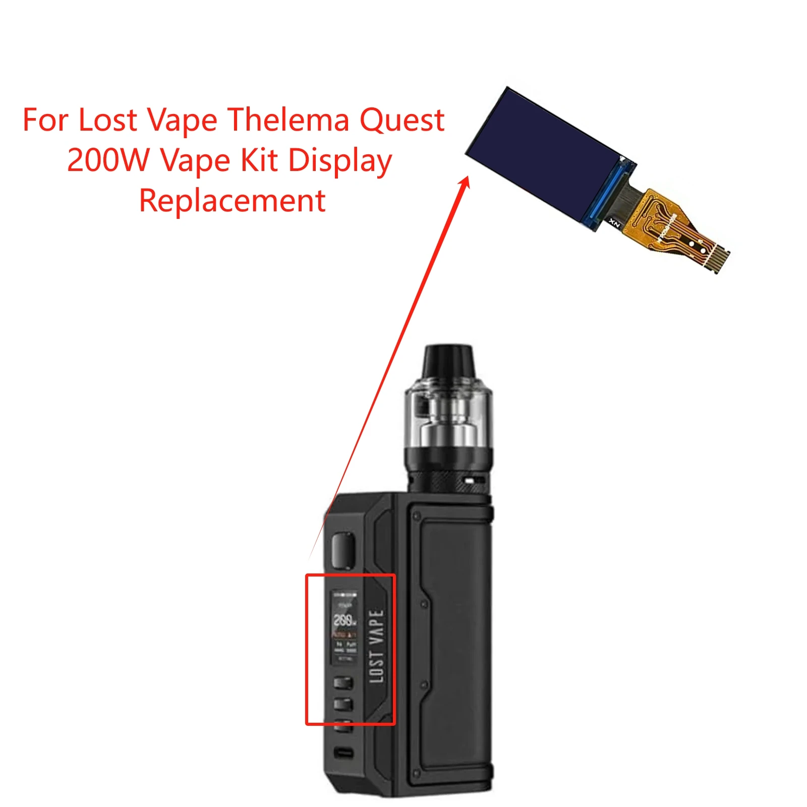 New Original IPS Screen for Lost Vape Thelema Quest 200W Vape Kit Replacement