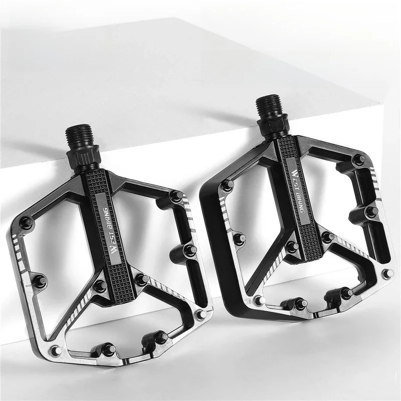 AliExpress West Biking WEST BIKING DU Bearing Bicycle Pedal Anti-slip Cycling Pedal Ultralight Aluminum Alloy MTB Road Bike Pedal Bike Accessories