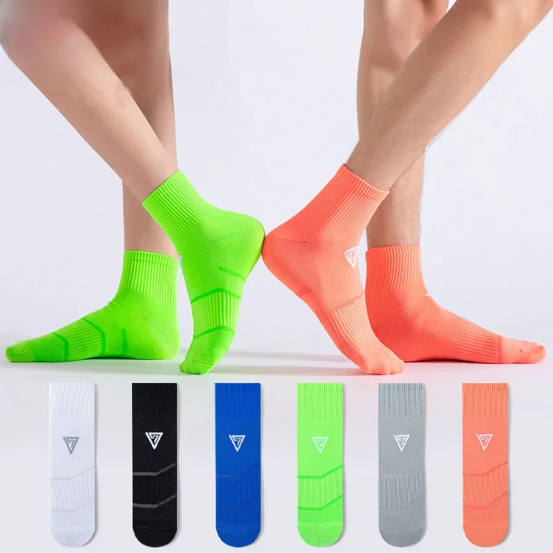 AliExpress VERIDICAL Men Athletic Sport Short Socks Nylon Bright Color Soft Quick-Drying Non-Slip Fitness Outdoor Bike