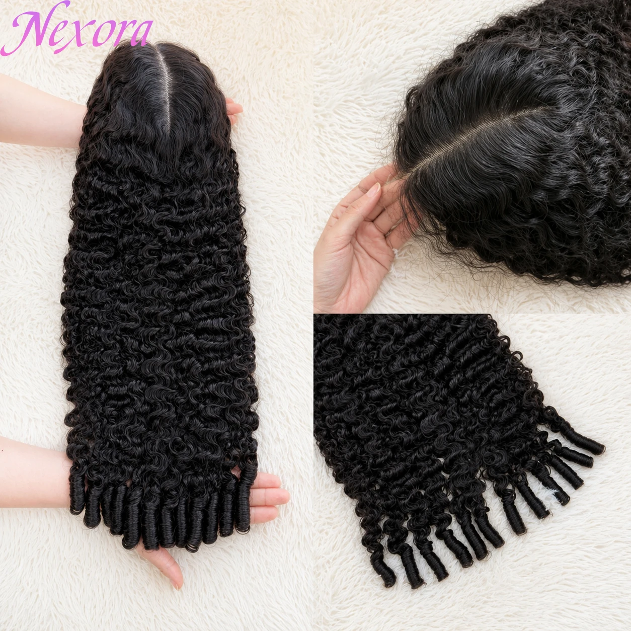 Burmese Curly Hair Wig 1B Black Natural Curly Human Hair Wig Full Machine Made Soft Thick Density Realistic Look Daily Wear