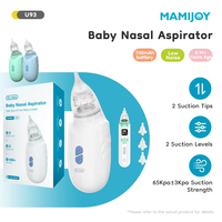 MAMIJOY Baby Nose Cleaner Anti-backflow 2Modes＆2Suctions Electric Nasal Absorber 40dB Low Noise Free 2Nozzle＆Cleaning Brush U93