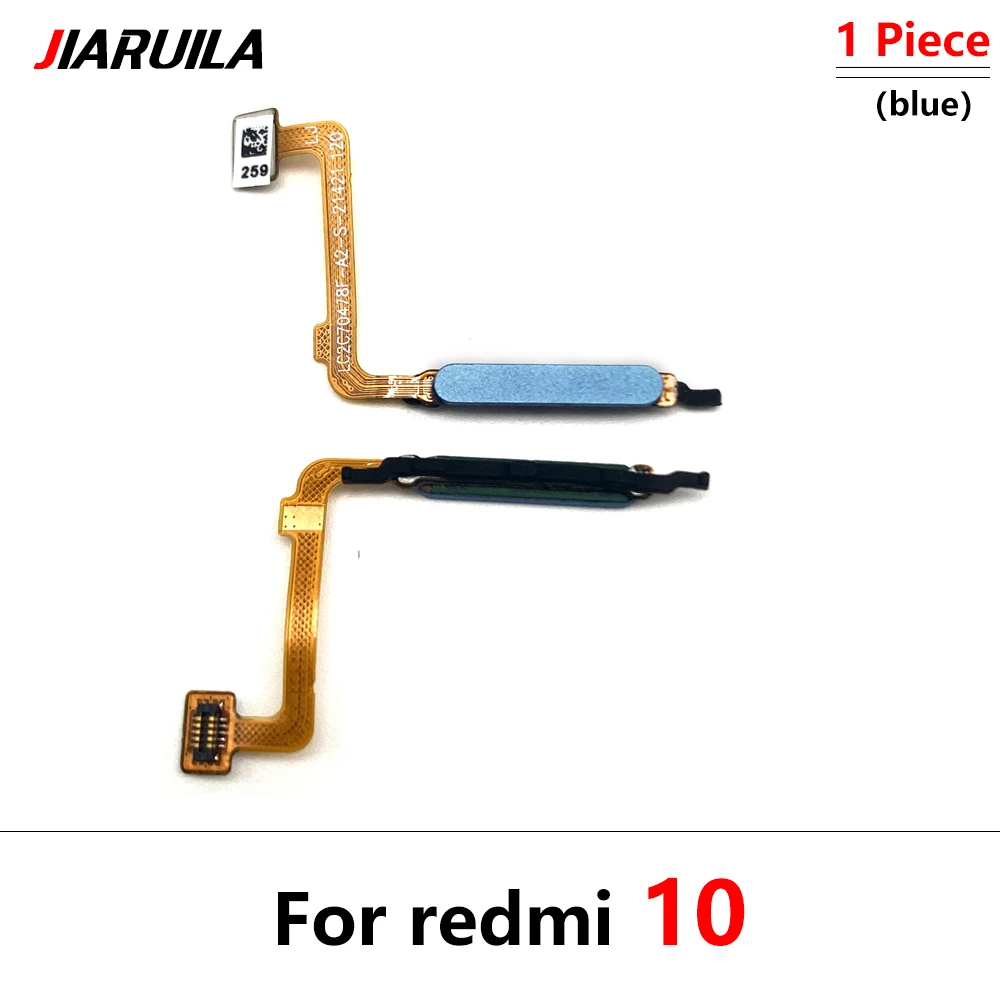 20Pcs，For Xiaomi Redmi 10C / Redmi 10 Prime Fingerprint Sensor Home Return Key Menu Power Button Flex Ribbon Cable