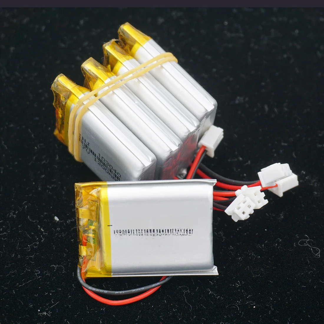 5pcs 3.7V 1200mAh 4.44Wh Bateria de lítio de polímero Li 103040   Conector Lipo JST 2 pinos 2,54 mm