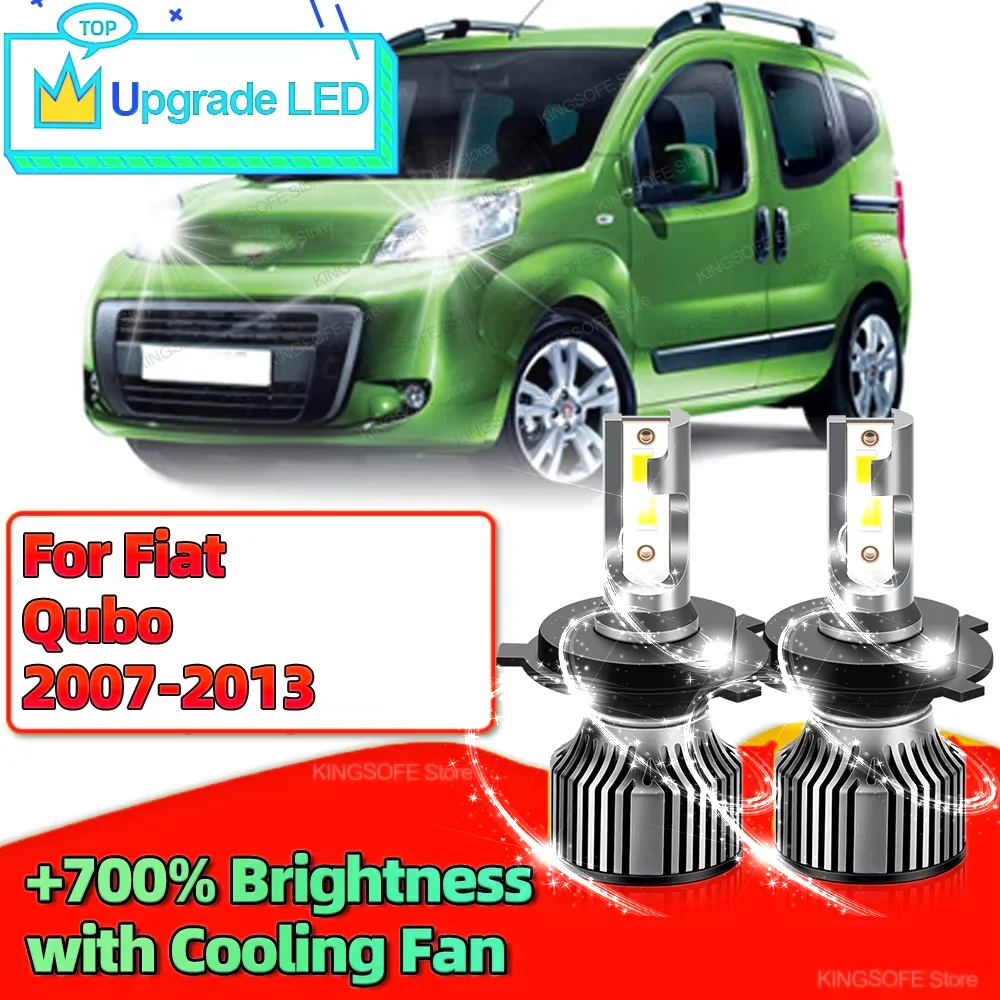 

2 шт. светодиодные лампы автомобильных фар H4 CSP CHip Canbus авто фары 30000LM для Fiat Qubo 2007 2008 2009 2010 2011 2012 2013