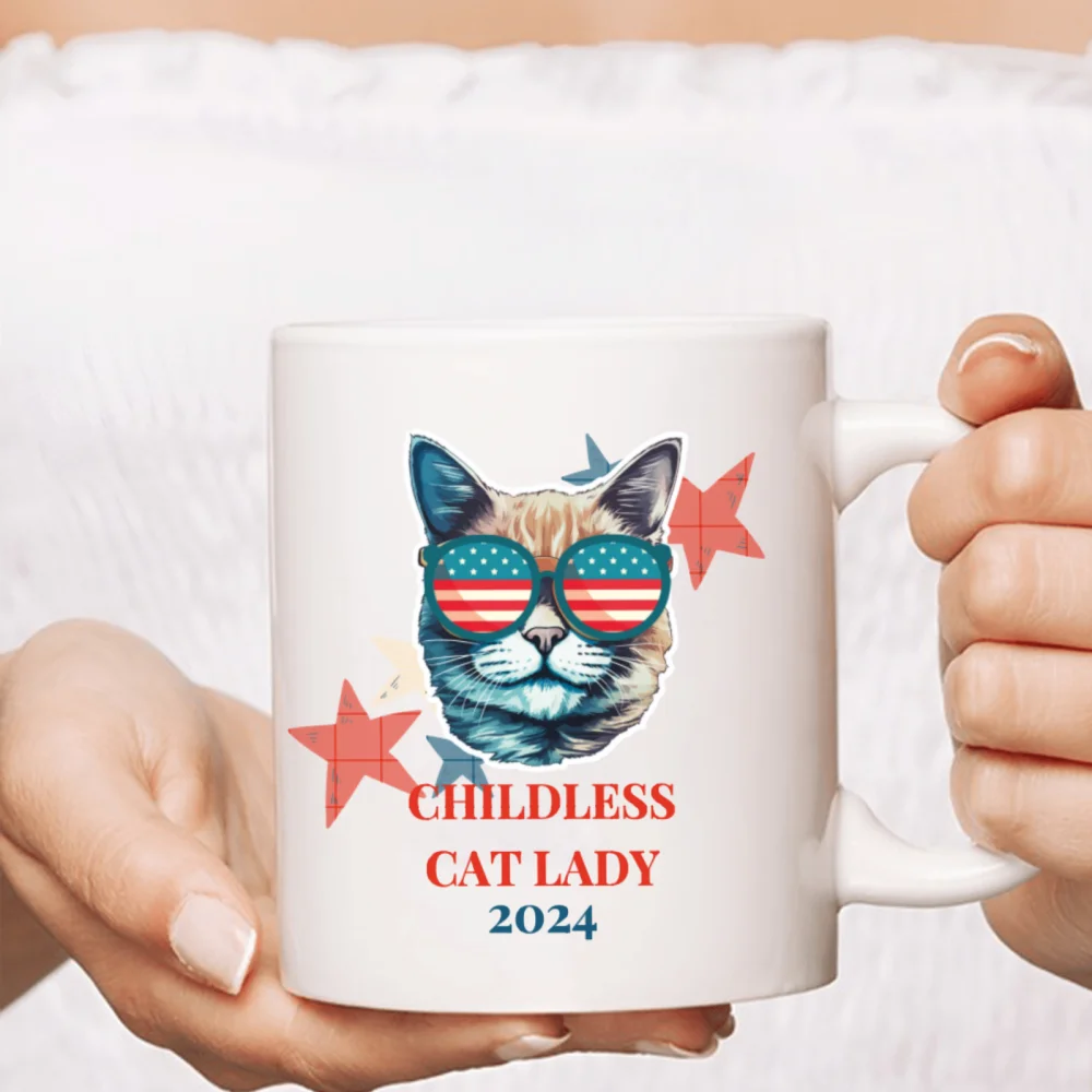 

1pc 3A grade 11 oz Ceramic Tea Cup, Ideal Birthday Gift Perfect gift for Office School/ House Living for Christmas Halloween cat