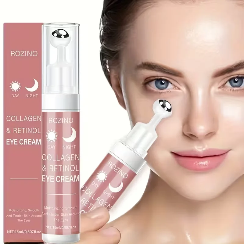 Rozino Collagen Retinol Eye Cream, Compact and Lightweight, Easy to Store at Home or Carry on Short Trips. The Texture Is Delicate and Soft, and the Product Feels Smooth and Gentle on the Skin. the Formula Incorporates Collagen and Retinol Ingredients, and the Texture Is Light and Not Heavy, Making It Suitable for Use with Various Daily Skincare Products.