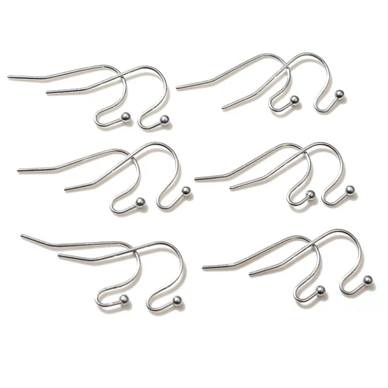 (Nigdy nie znikną) 100 sztuk/partia 21x13mm ze stali nierdzewnej DIY ustalenia kolczyk zatrzaski haki tworzenia biżuterii akcesoria Earwire -W2-31 — zdjęcie 2