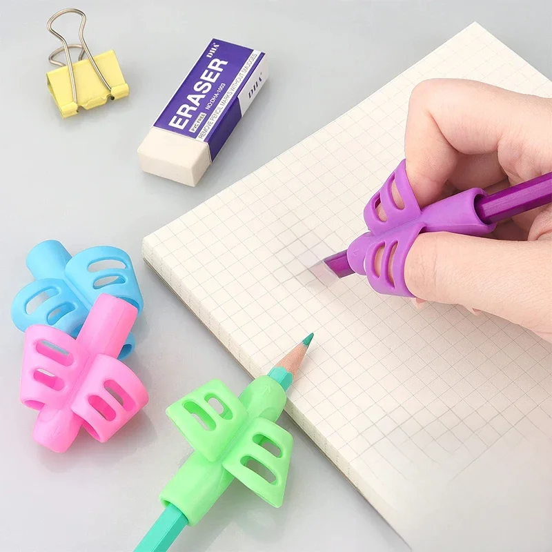 5 pièces aide à l'écriture poignée formateur Correction de la Posture poignée de doigt pour les enfants d'âge préscolaire enfants adultes pour gauche ou droite