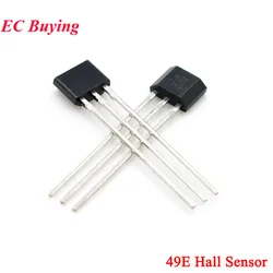 100pcs/2pcs 49E Hall Element S49E OH49E SS49E Hall Effect Sensor Linear Switch Sensors for Electric Bicycle Speed Controller