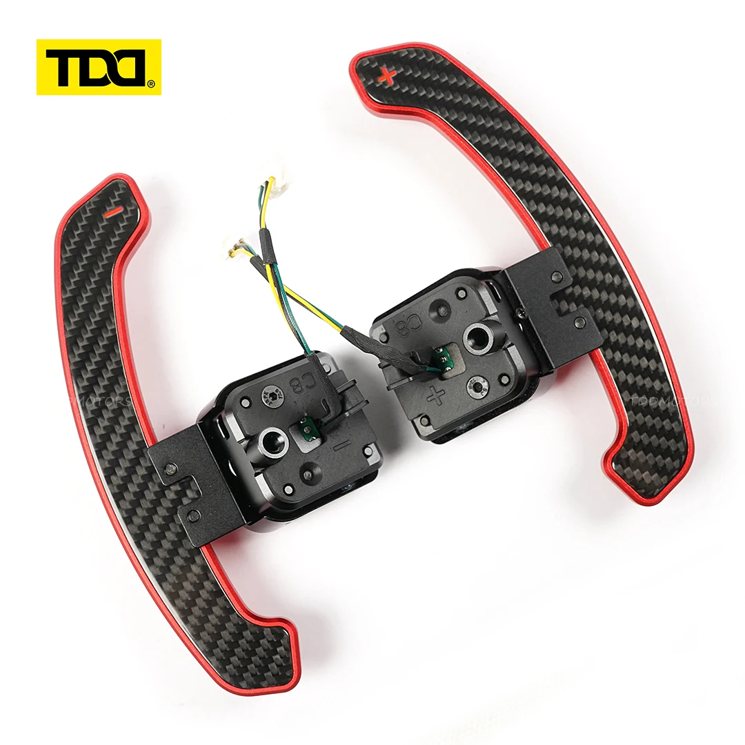 

TDD Glossy Carbon Fiber Magnetic Paddle Shifter For Audi C8 Series A6 A7 S6 S7 RS6 RS7 Aluminum Alloy Back Cover