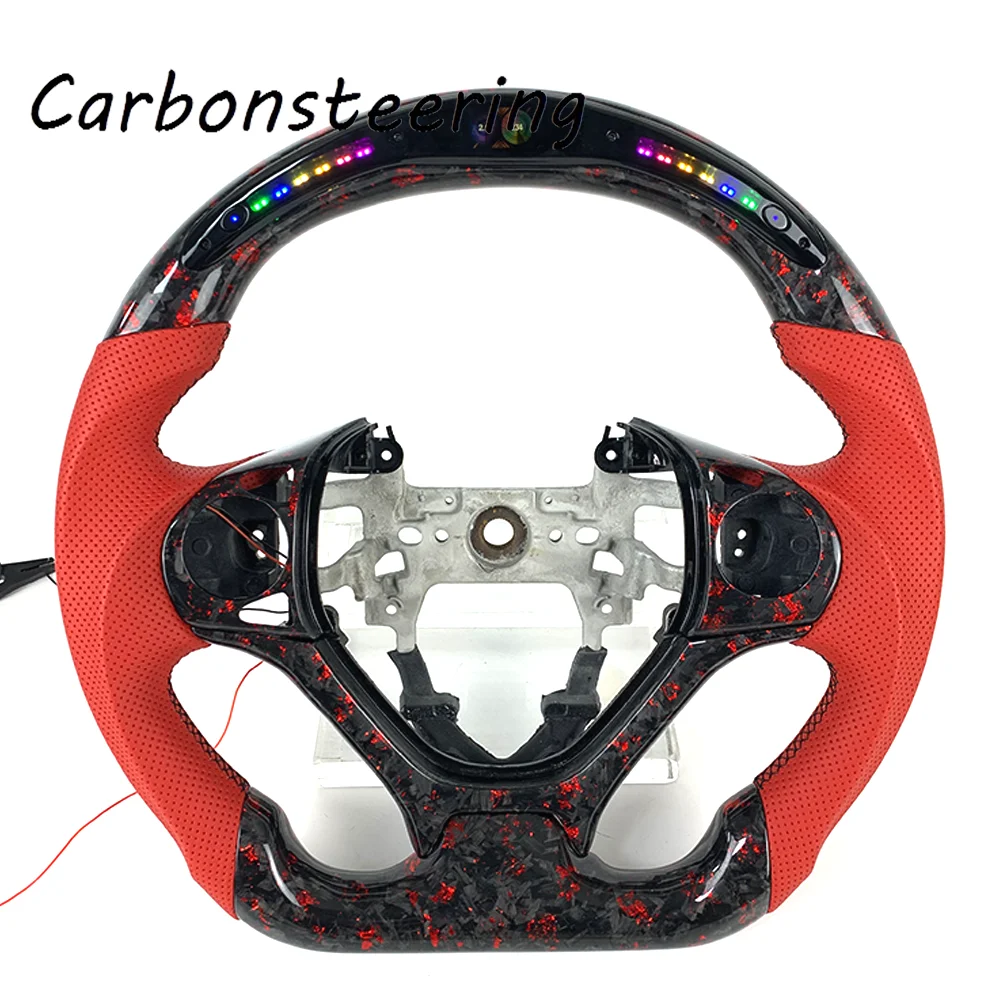 

Cars accessories Customized LED Rpm forged carbon fiber steering wheel for Honda Civic 9th generation 2012 2013 2014 2015 2016
