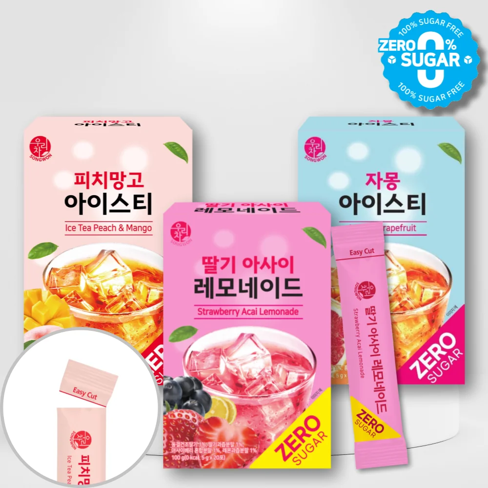 Songwon Our Tea Gero 3 kinds of Sugar 60T (strawberry 20T grapefruit 20T pitch mango 20T)