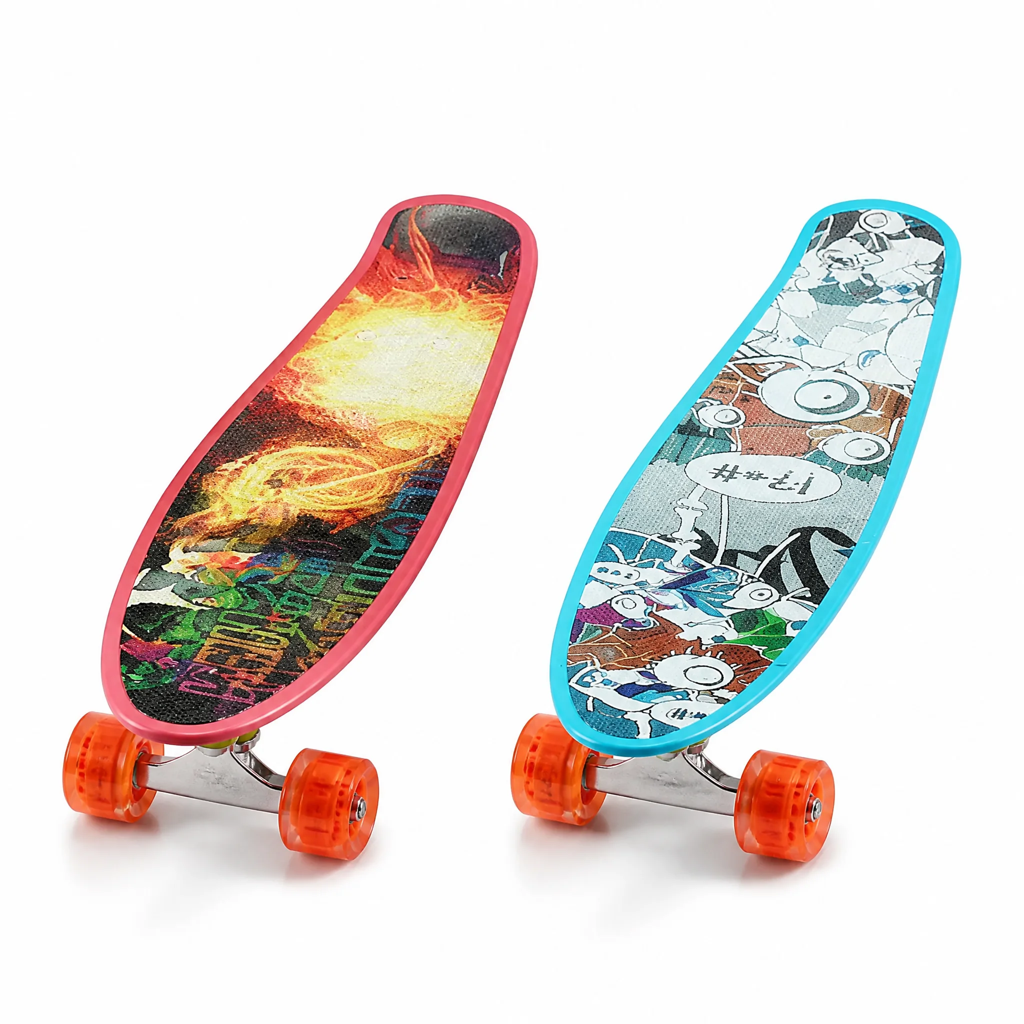 Professioneel Mini Cruiser Skateboard 22 Inch Retro Penny Board voor Beginners Kinderen Volwassenen Draagbaar 4 Wielen Plastic Skateboard Longboard