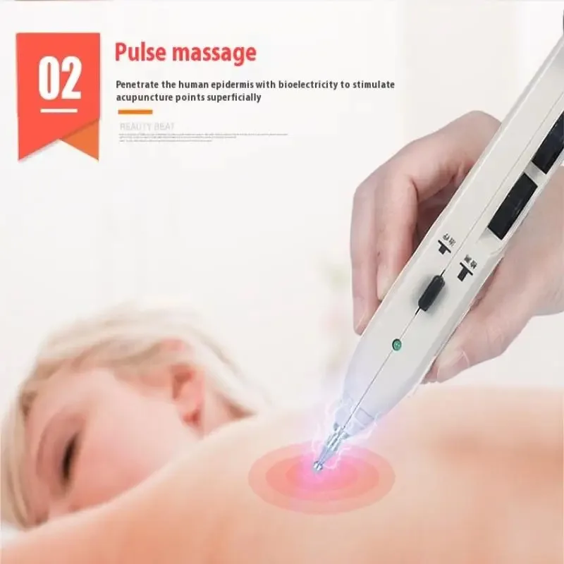 

Электронная ручка для акупунктуры Meridian Pen Find Acupoints автоматически с 3 массажными головками, перезаряжаемая