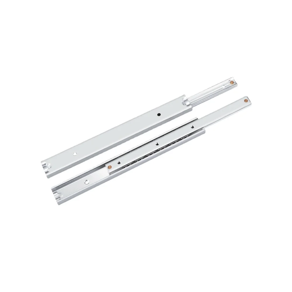 Rodamiento de bolas de aleación de aluminio ancho, deslizadores de cajón, carril plegable para cajón de 16mm, 70, 100, 140, 200, 250mm, 2 piezas