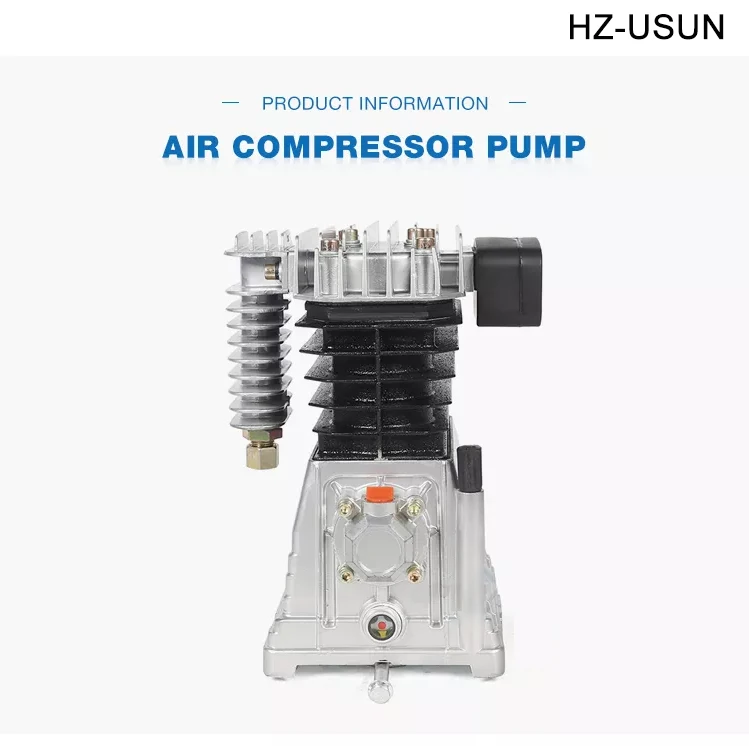 2055 2060 2HP 3HP 8 Bar Electric Belt Driven Air Compressor Pump Head Italy Air Compressor Aluminium Piston Head