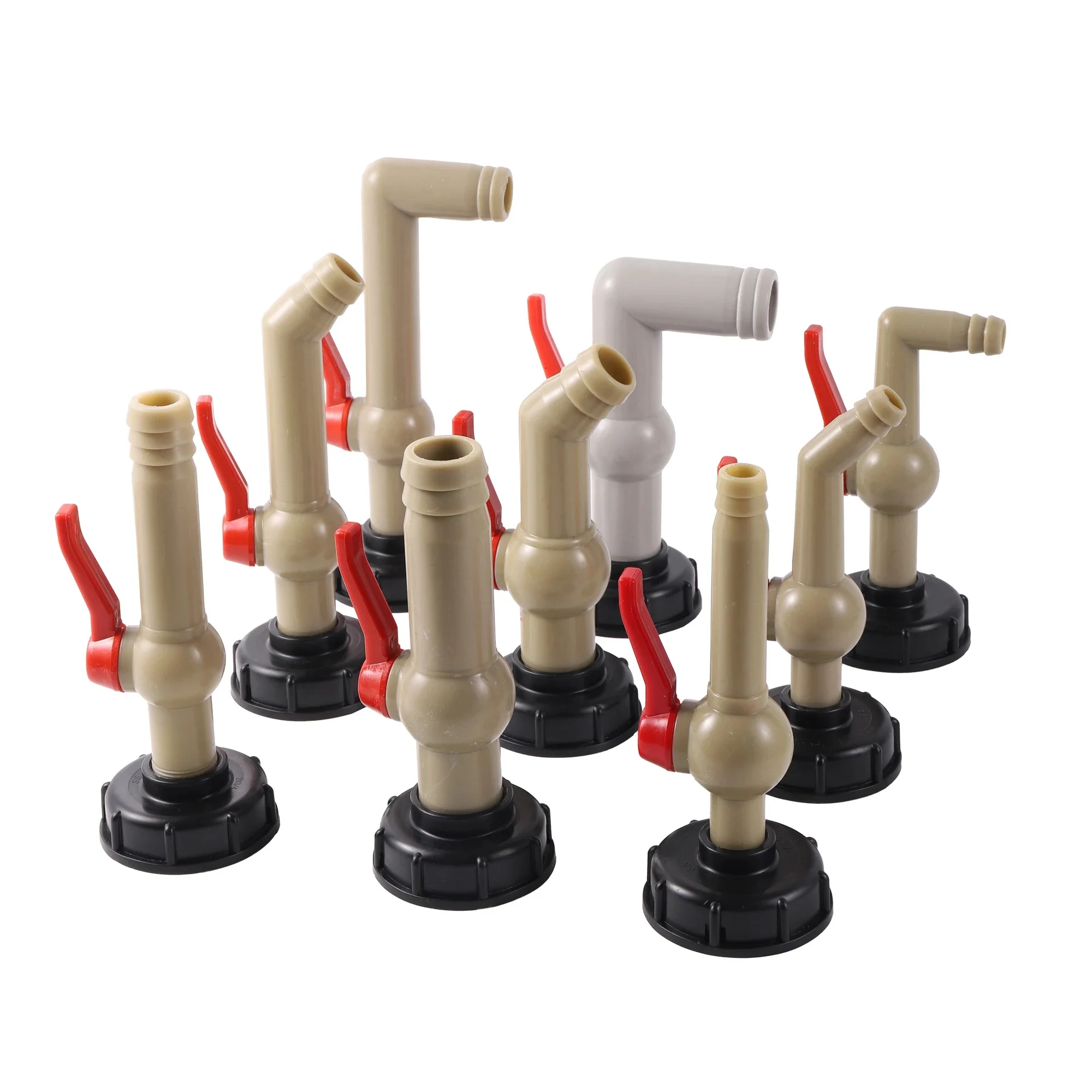 Adaptateur IBC S60X6 précieux, raccord de assujetcube d'eau d'irrigation de jardin 1/2 "3/4" 1 "raccord de connecteur d'interrupteur de tuyau à bille