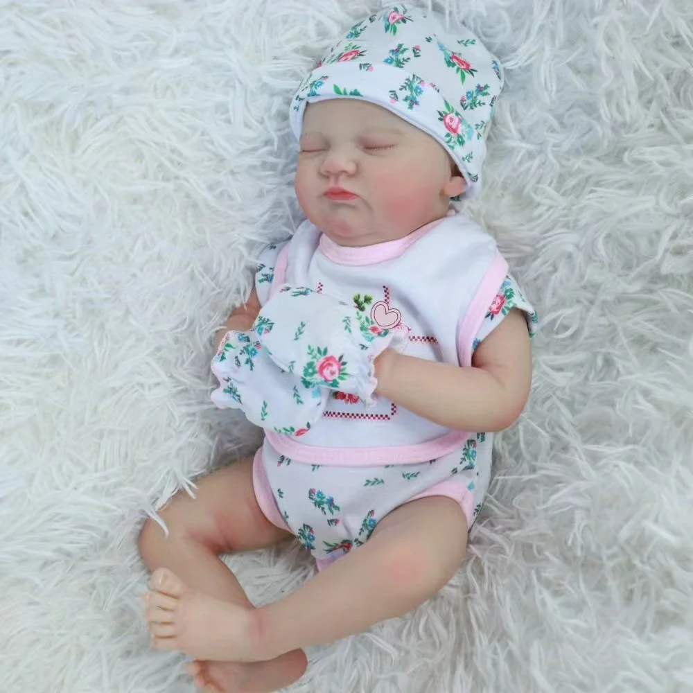 Levensechte herboren babypoppen - 20 inch schattige zachte vinyl realistische babypop, draagbare echte babypoppen (ALLEEN POP / GEEN ACCESSOES)