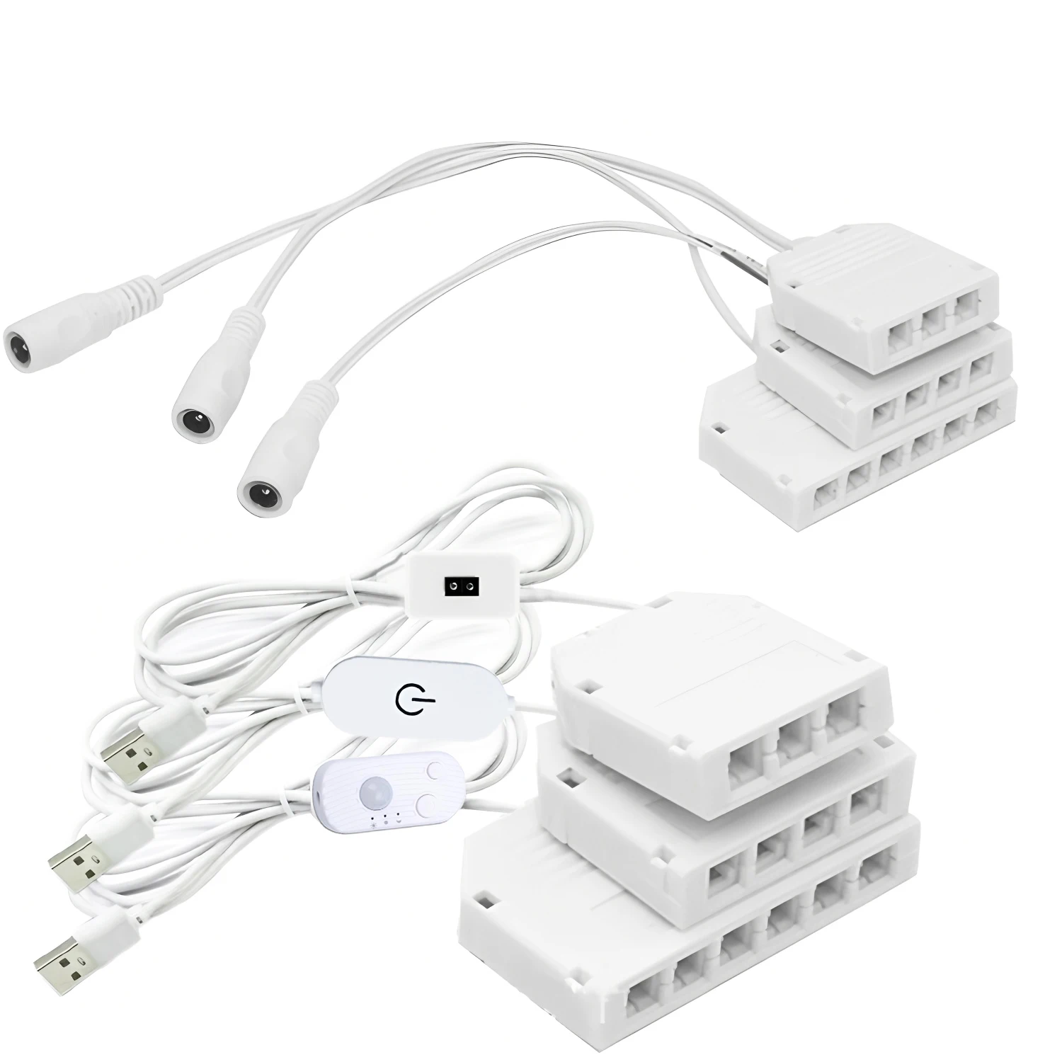 5V USB Switch Touch Dimmable COB Light Strip, Multiple Light Strips Connectable, 320 LEDs, 3000K-6000K, Home Decor Cabinet Light